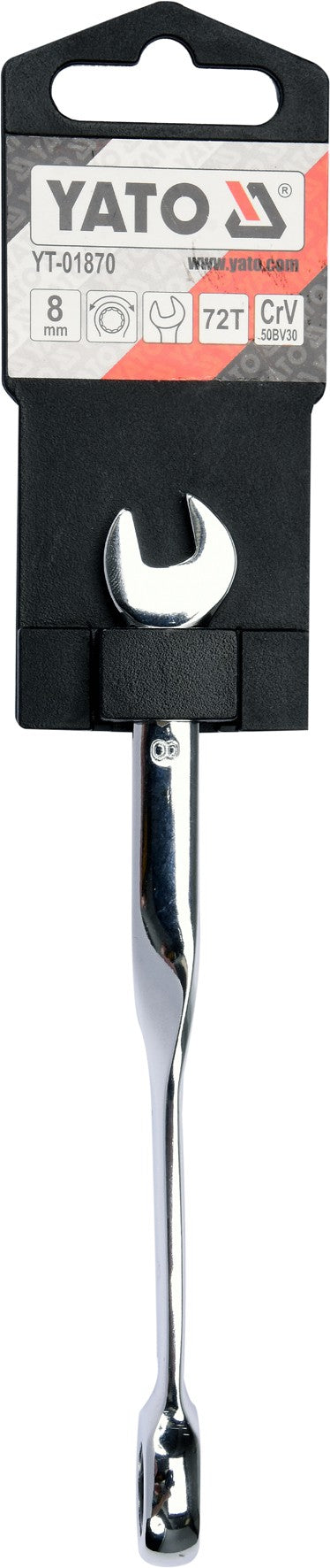X HANDLE COMBINATION RATCHET WRENCH 8MM (YT-01870)