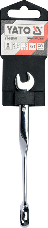 X HANDLE COMBINATION RATCHET WRENCH 8MM (YT-01870)