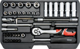 SOCKET AND RATCHET SET | 6.3 MM (1/4") | 42 PCS. (YT-14481)