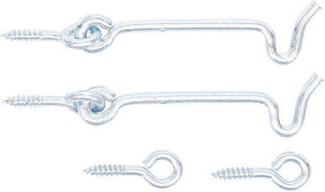 LOCK GATE HOOK AND EYE SET | 4.0 X 80 MM | 2 PCS. (80942)