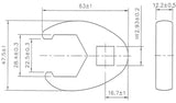 CROWFOOT SPANNER | 12.5 MM (1/2") DRIVE | 28 MM (1757-28)