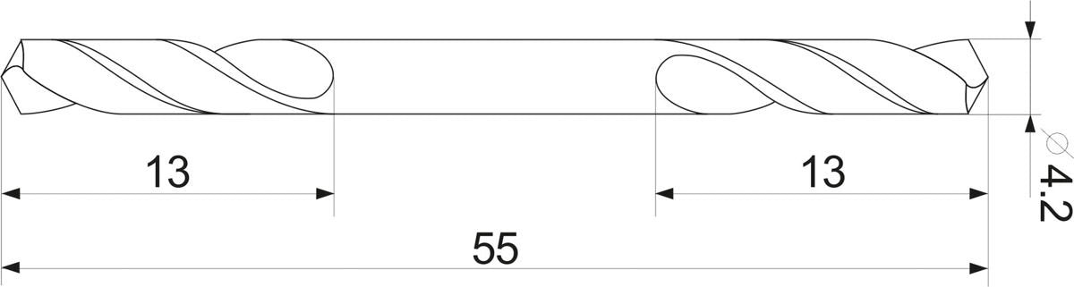 DOUBLE END METAL TWIST DRILL 4,2MM (YT-40014)