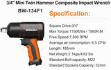 PNEUMATIC IMPACT WRENCH | 20 MM (3/4") | 1492 NM (BW-134F1)