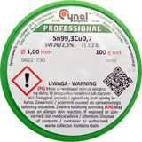 LEAD FREE SOLDER 1MM 100G (76852)