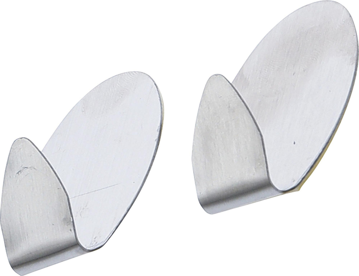 STAINLESS STEEL ADHESIVE HOOKS | 35 X 50 MM | 1.0 KG | 2 PCS. (88230)