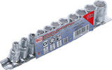 SOCKET SET, HEXAGON | 6.3 MM (1/4") DRIVE | INCH SIZES | 11 PCS. (2433)