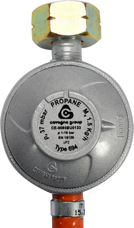 GAS REGULATOR AND HOSE 1.0M (99670)