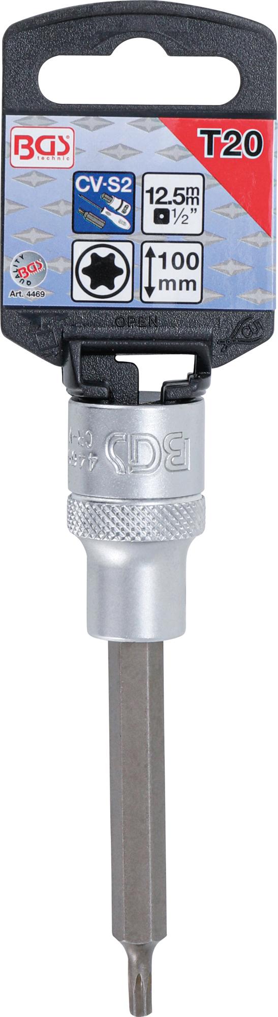 BIT SOCKET | LENGTH 100 MM | 12.5 MM (1/2") DRIVE | T-STAR (FOR TORX) T20 (4469)
