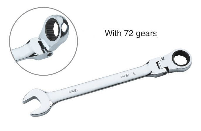 RATCHET WRENCH WITH FLEX HEAD | 8 MM (SJW6108)