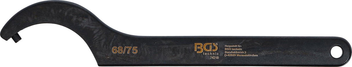 HOOK WRENCH WITH PIN | 68 - 75 MM (74218)