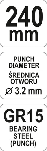 PUNCH PLIERS 240 MM (YT-51320)