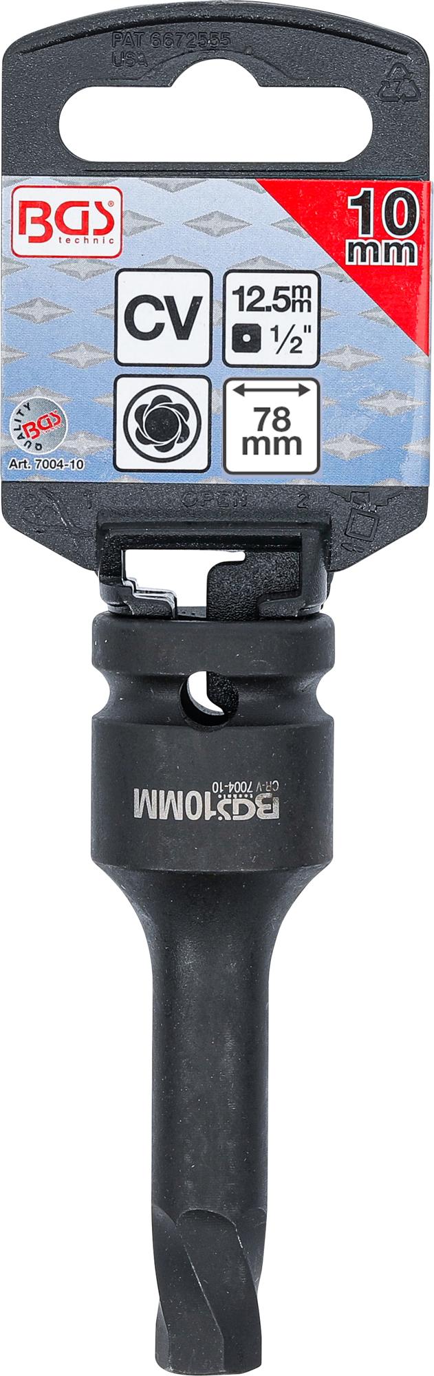 SCREW EXTRACTOR | 12.5 MM (1/2") DRIVE | FOR DAMAGED INTERNAL HEXAGON 10 MM (7004-10)