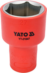 INSULATED HEXAGONAL SOCKET 27MM 1/2" VDE (YT-21047)