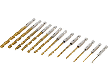 TWIST DRILL BITS SET HEX 13PCS (21655)