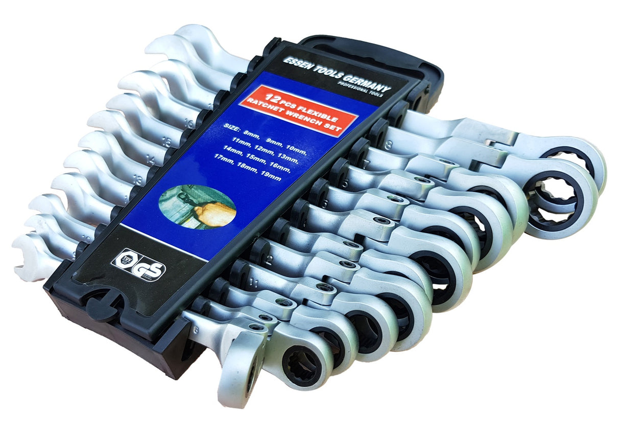 RATCHET WRENCH SET | FLEX HEAD | 8-19 MM | 12 PCS. (SK5002)
