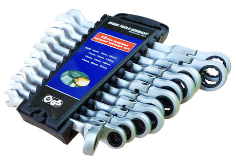 RATCHET WRENCH SET | FLEX HEAD | 8-19 MM | 12 PCS. (SK5002)