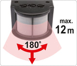 MOTION SENSOR PIR IP44 BLACK (83122)