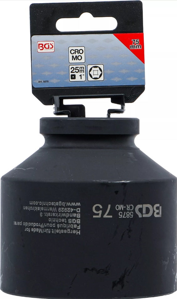 IMPACT SOCKET, HEXAGON | 25 MM (1") DRIVE | 75 MM (5875)