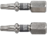 SCREWDRIVER BITS 1/4 25MM T15 2 PCS NI (YT-78012)