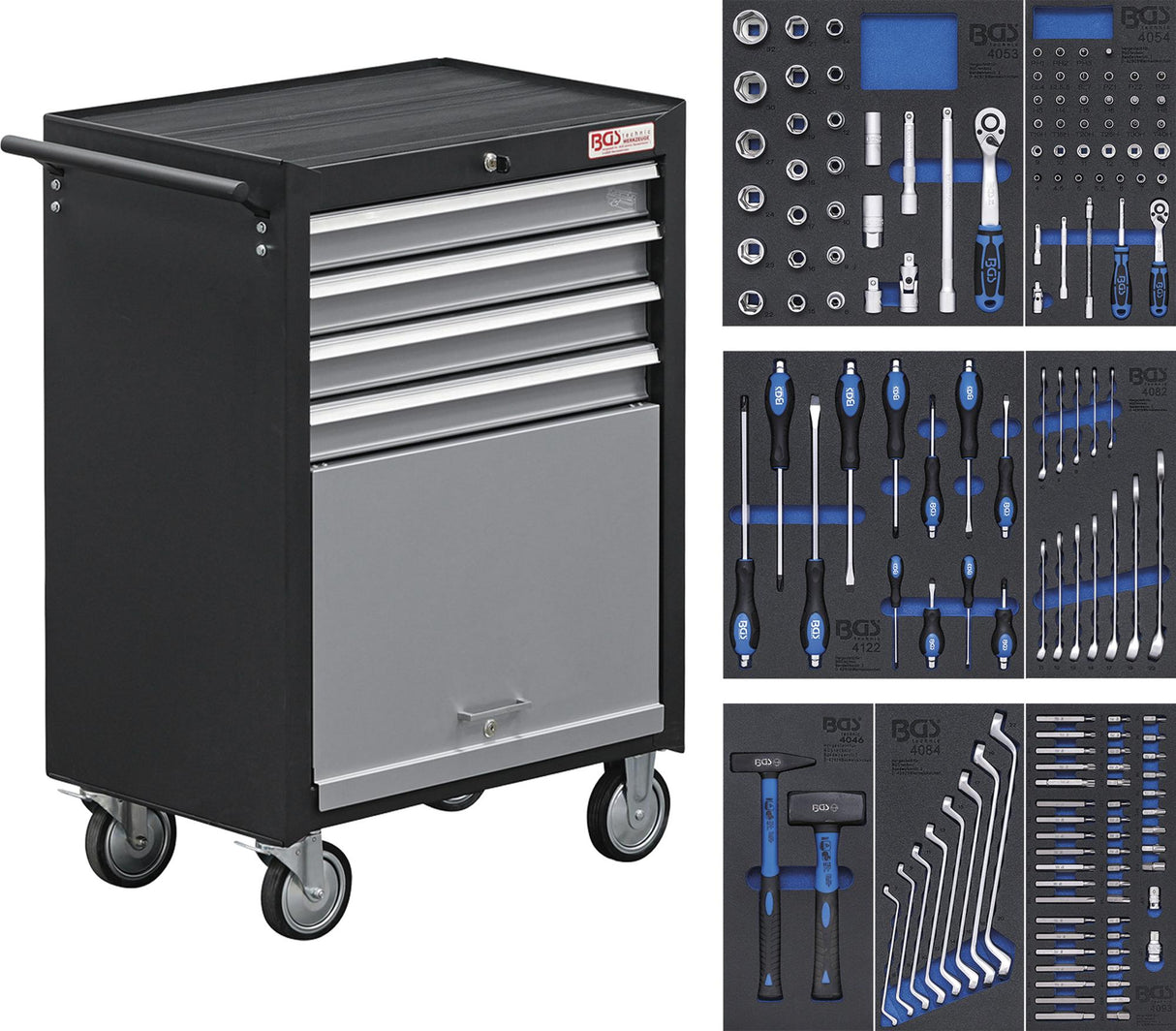 WORKSHOP TROLLEY "TRAINEE" | 4 DRAWERS | WITH 151 TOOLS (4086)