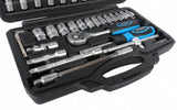 SOCKET SET WITH RATCHET 1/4", 46 PCS. (KR141046)