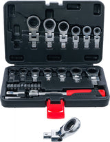 PUSH-FIT RATCHET RING WRENCH AND BIT SET | 6 - 20 MM | 27 PCS. (84529)