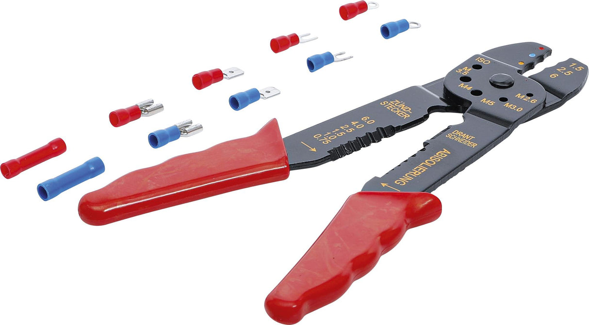 CRIMPING PLIERS SET WITH CABLE LUG ASSORTMENT | 200 MM | 61 PCS. (1423)