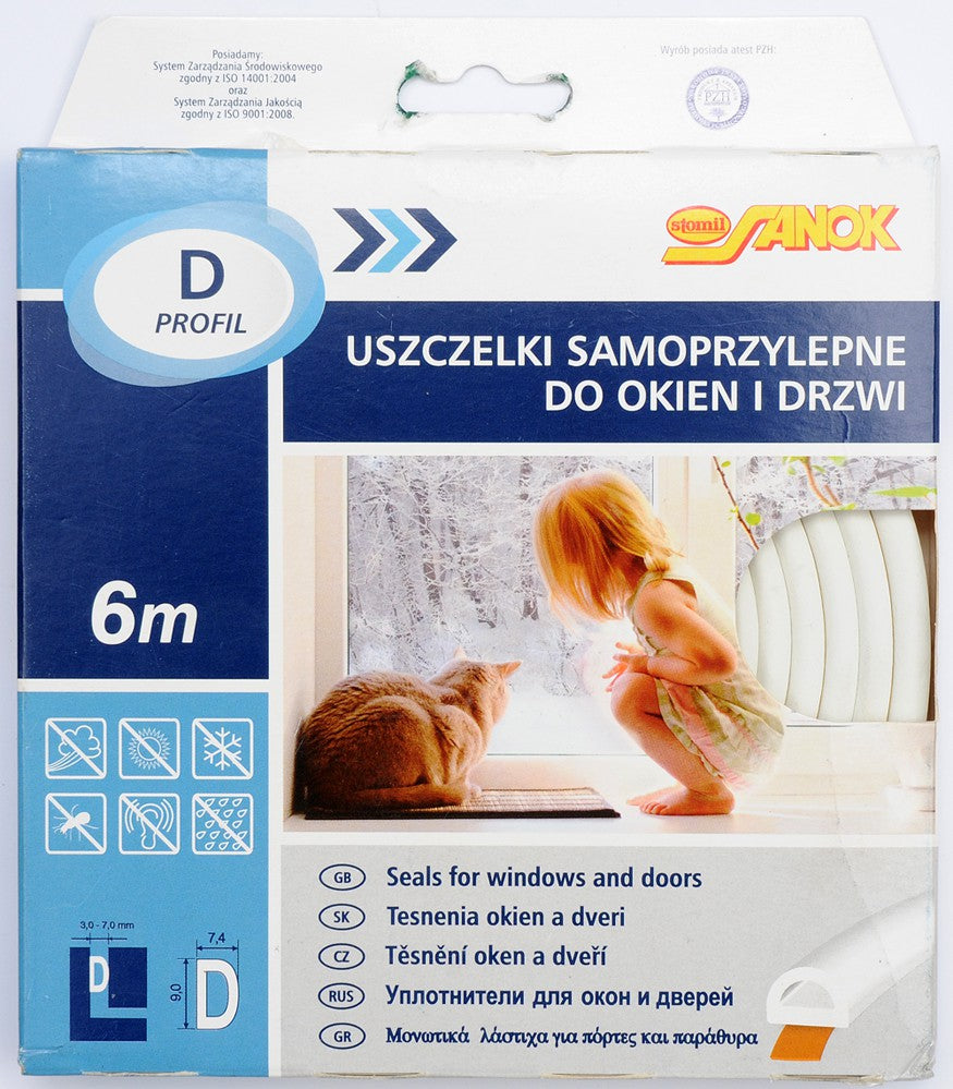 SEAL F.WINDOWS&DOORS EPDM T.D WHITE 6M (76752)