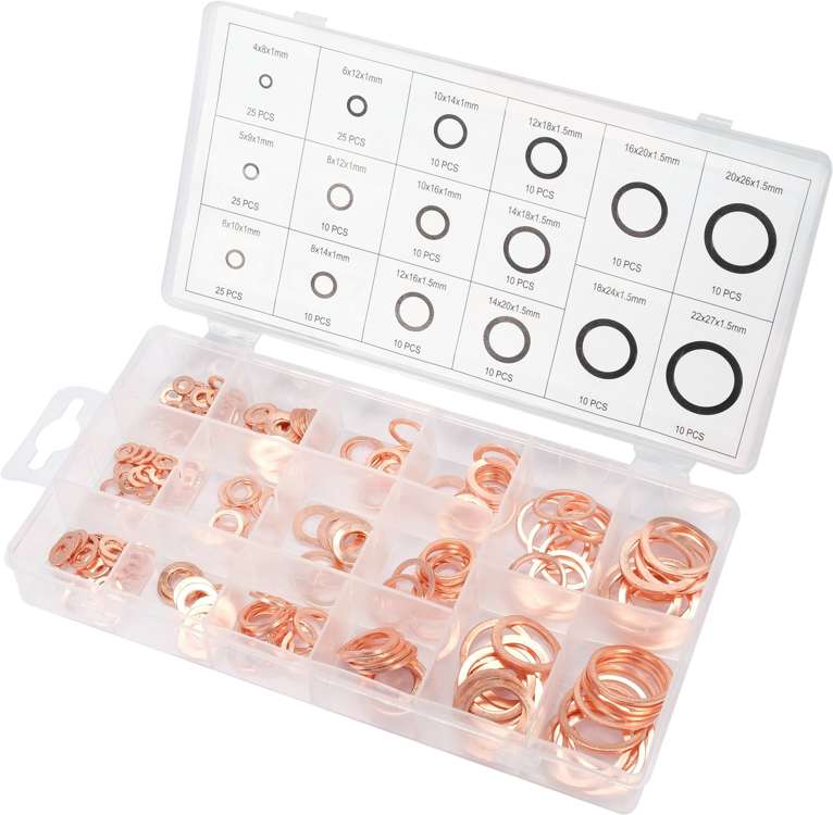 220 PCS SOFT COPPER WASHER SET (YT-068721)