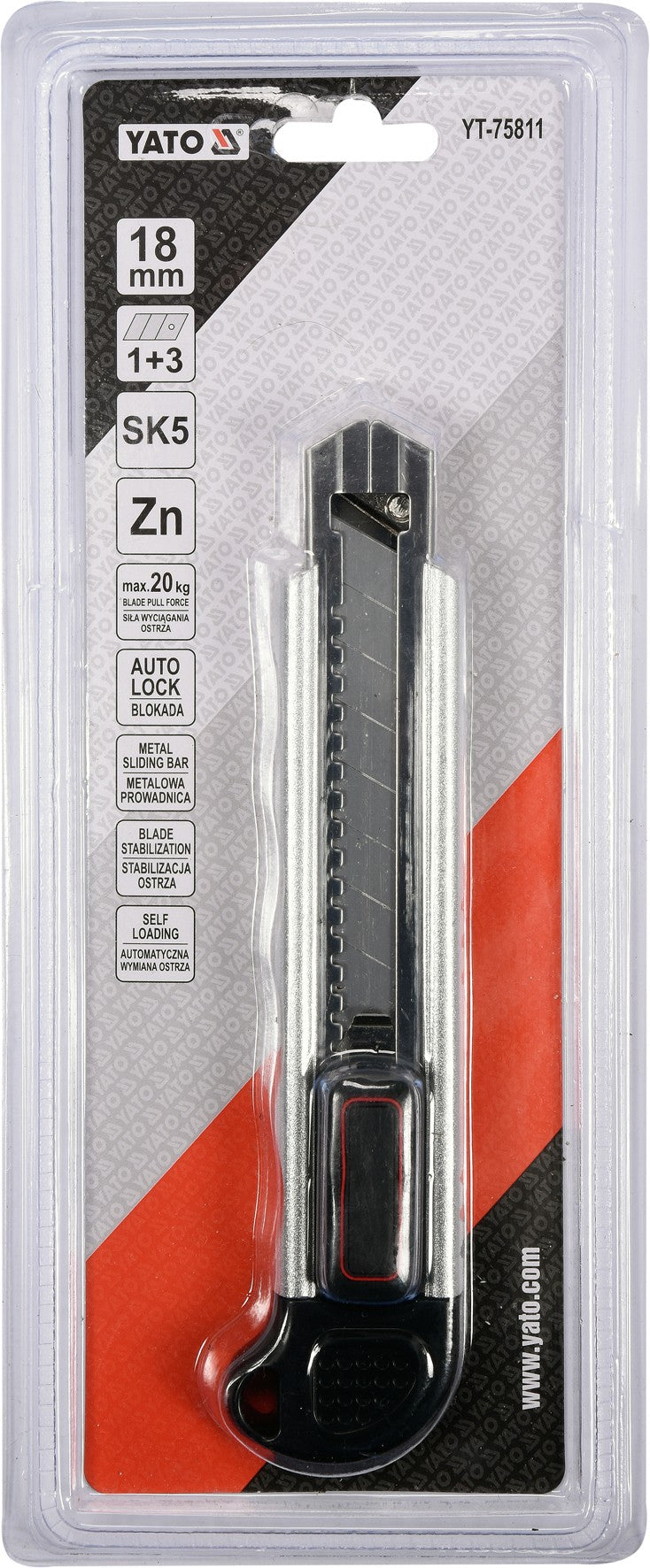 SNAP-OFF BLADE KNIFE | METAL | 18 MM (YT-75811)