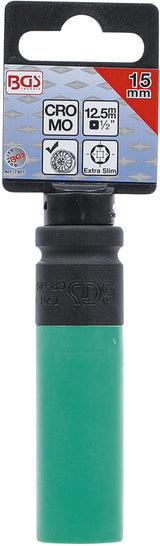 PROTECTIVE IMPACT SOCKET | ULTRA SLIM | 12.5 MM (1/2") DRIVE | 15 MM (7501)