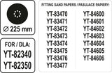 SANDING PAD 225MM (YT-82353)