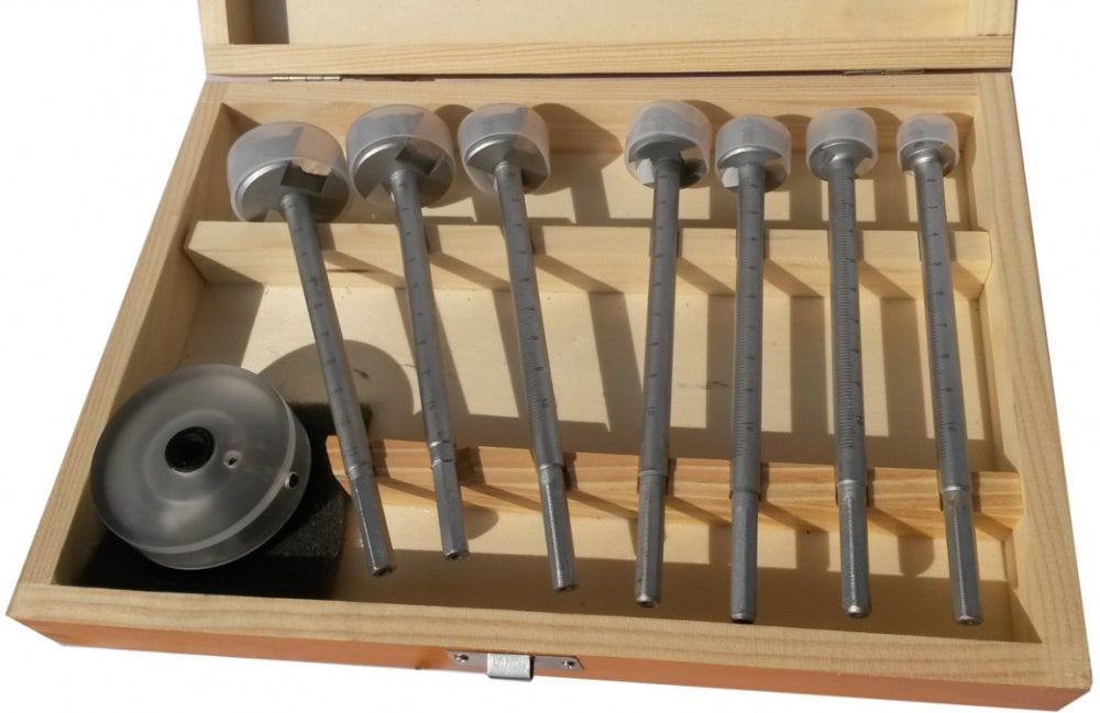 MULTIFUNCTIONAL DEEP POSITIONING DRILL BITS/BURRS 16-35 MM DEPTH LIMITED BY LED, 8 PCS. (SK8612)