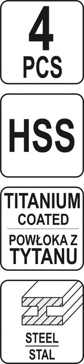 MULTI DRILLING SET | HSS G | TITANIUM COATED | 4 PCS. (SK1617)