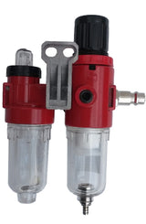 MOISTURE SEPARATOR, REGULATOR WITH PRESSURE GAUGE AND OILER, 1/4" (LG-22)