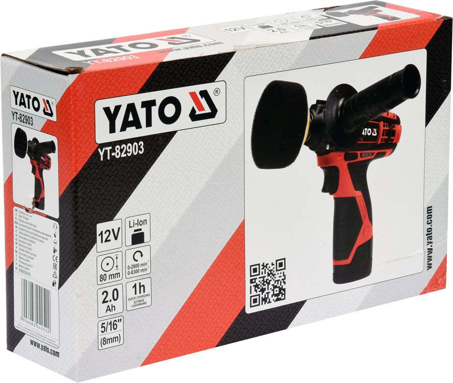 POLISHER 12V 80MM 2 SPEED - 2AH (YT-82903)