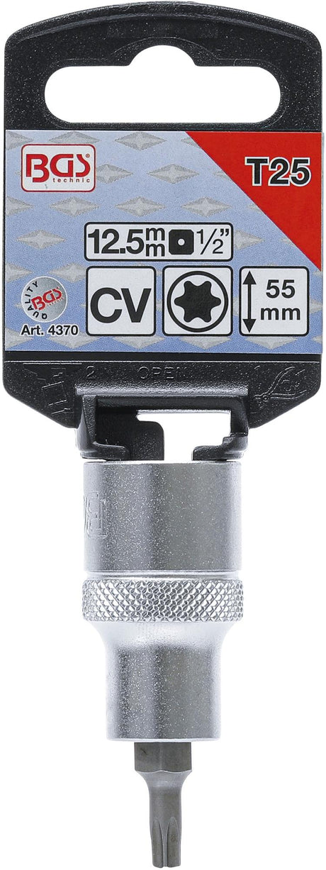 BIT SOCKET | 12.5 MM (1/2") DRIVE | T-STAR (FOR TORX) T25 (4370)