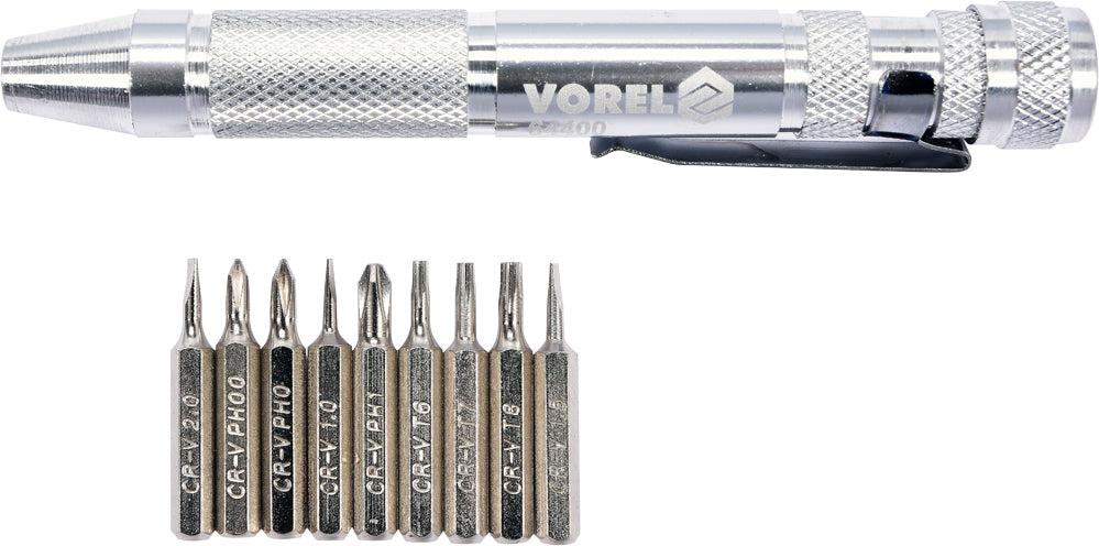 PRECISION SCREWDRIVER BIT SET 10PCS (64400)