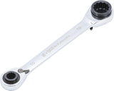 DOUBLE ENDED RATCHET WRENCH | 4-IN-1 | 10 X 13-17 X 19 MM (30007)
