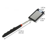 TELESCOPIC SQUARE MIRROR | 285 - 870 MM | WITH 2 LED (9302V)