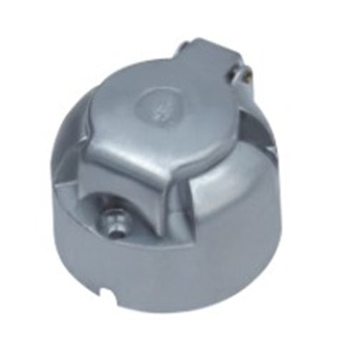 TRAILER SOCKET 7 CONTACTS ALUMINUM ISO 1724 (TR0840A)