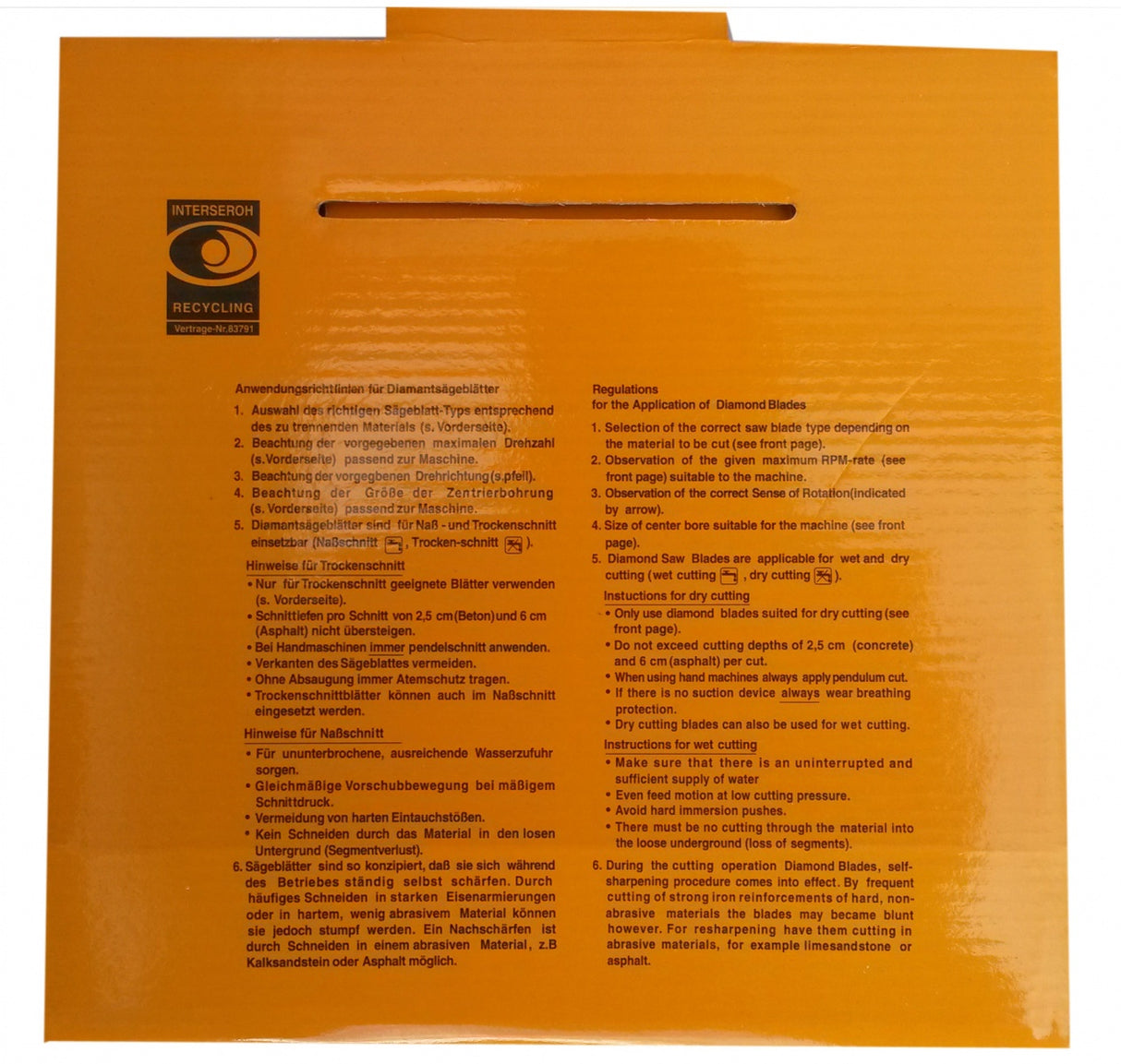 DIAMOND CUTTING DISC EUROPA | 230 MM X1.8X2.4X7.0 (E00230)
