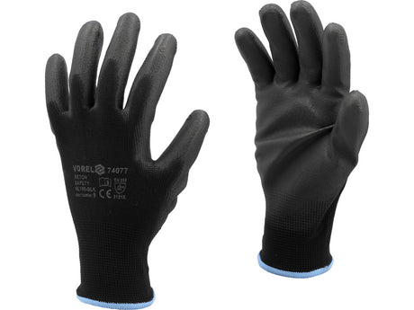 WORKING GLOVES, BLACK 9" (12 PAIRS) (74077)