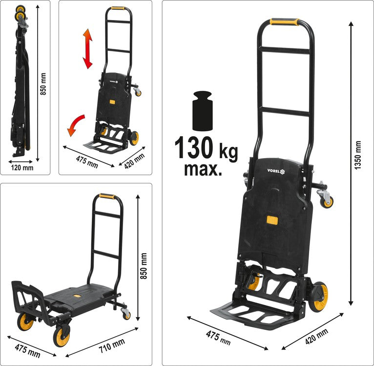 FOLDABLE HAND TRUCK 2IN1 130KG (78663)