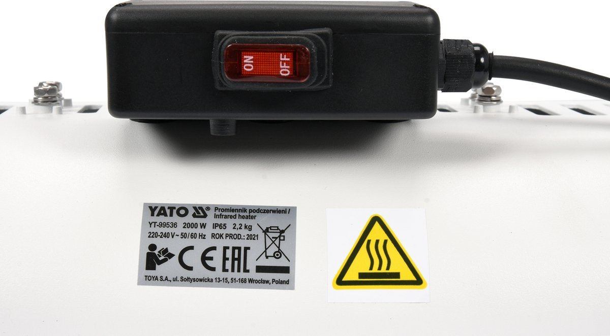 INFRARED HEATER 2000W LOW GLARE (YT-99536)