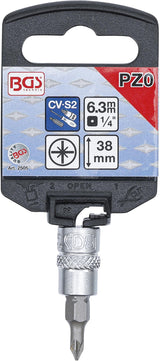 BIT SOCKET | 6.3 MM (1/4") DRIVE | CROSS SLOT PZ0 (2505)