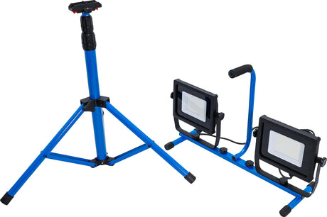 DUO-SMD-LED WORK FLOOD LIGHT | WITH TRIPOD | 2 X 70 W (85338)