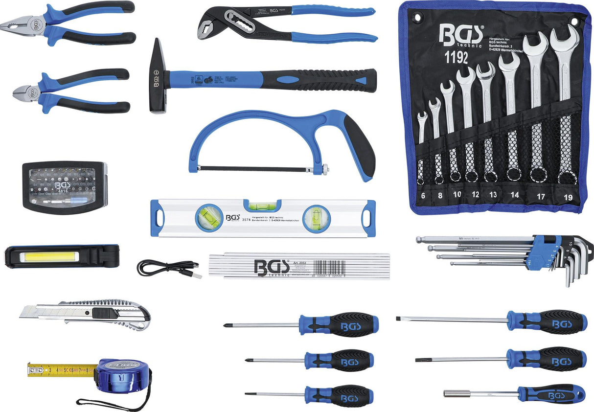 TOOL CARRYING CASE | REINFORCED PLASTIC | INCL. TOOL ASSORTMENT | 66 PCS. (70224)