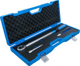 TORQUE WRENCH SET | WITH ADAPTOR + EXTENSION BAR | 12.5 MM (1/2") | 40 - 220 NM | 3 PCS. (2837)