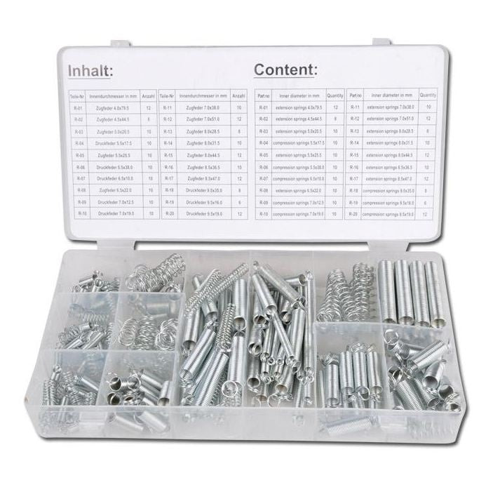 SPRING ASSORTMENT | COMPRESSION AND EXTENSION SPRING | 200 PCS. (8047)